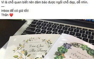 Khổ chủ lên mạng "pass" lại thiệp cưới vì... nhiều quá đi không xuể, cô dâu chú rể biết được liền phản ứng thế này!