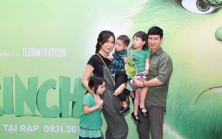 Gia đình Lý Hải - Minh Hà dắt díu nhau đến xem bom tấn hoạt hình do chính "bố Hải" lồng tiếng
