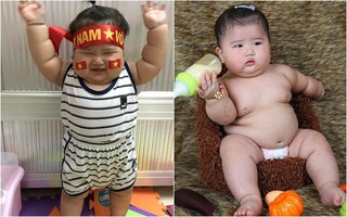 Mới 11 tháng tuổi, bé gái ú na ú nần đã nặng 14kg khiến các mẹ không thể tin vào mắt mình
