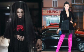 Mẹ đơn thân Hồng Quế hóa thân thành “cô dâu ma” sắc lạnh đến gai người trong show thời trang
