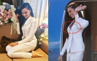 Diện suit trắng kín đáo là thế, Tân Hoa hậu Catriona Gray lại vô tình để lộ chi tiết khó hiểu này
