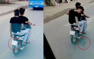 Truy tìm hai nam thanh niên đầu trần, lái xe máy rải đinh giữa đường phố Hà Nội