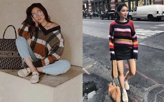 Diện mãi áo len trơn cũng chán, đổi sang áo len họa tiết mặc vừa đẹp lại chẳng lo lỗi mốt 