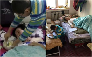 Bố tự sát, cậu bé 12 tuổi một mình chăm sóc mẹ bị ung thư xương khiến nhiều người không khỏi xót xa