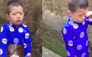 Clip: Thanh niên "nhí" mặc áo dài mang dép tông, quyết xách túi quần áo và bánh chưng ra đường ở vì bị bố mẹ mắng ngày mồng 1 Tết