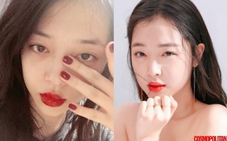 Đẹp là thế nhưng Sulli cũng có nỗi sợ "mặt như chết trôi nếu thiếu son môi" và luôn đánh son cả khi ở nhà một mình