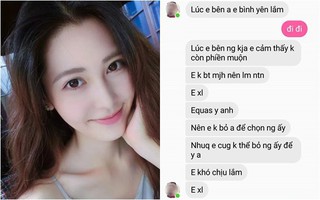 Cô gái trẻ bắt cá hai tay, còn thẳng thừng tuyên bố: "Em yêu anh nhưng trái tim em dành trọn cho anh ấy"