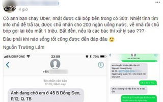 Cộng đồng mạng sôi sục vì khách đi Uber được trả lại ví để quên nhưng kêu mất 1 triệu đồng