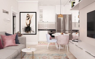 Bên trong căn hộ 35 m2 dành cho những cô gái trẻ