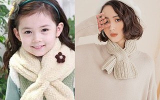 Kiểu khăn quàng ngắn "một mẩu" từ ngày xưa của bé lại đang được các chị em mê mệt