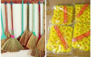 Chổi bông giá 2 triệu, hoa mai giả tận 15 triệu còn lá chuối, bèo tây thành đặc sản, đích thị là hàng Việt bán ở Nhật Bản rồi!