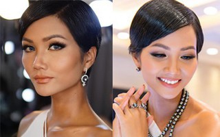 Tóc mái chéo nữ tính là thế, nhưng Hoa hậu H'Hen Niê lại vuốt gel "nặng nề" khiến nhan sắc giảm đi nhiều phần