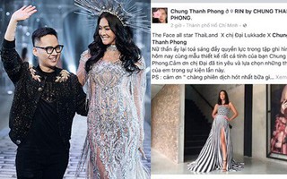 "Chị đại" Lukkade mặc đầm của NTK Chung Thanh Phong ghi hình The Face Thái 2018