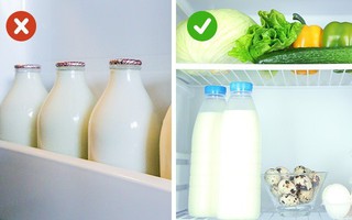 Hóa ra từ trước tới giờ tôi luôn cất sữa và các thực phẩm khác sai chỗ trong tủ lạnh mà chẳng biết gì