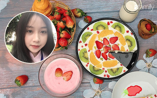 Công thức làm sữa chua dẻo trái cây "đốn tim" cộng đồng mạng của cô gái 9X xinh như hot girl