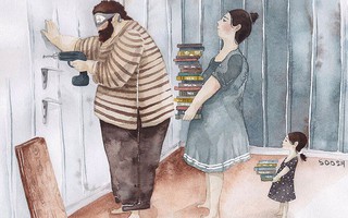 Tan chảy trước bộ tranh "một gia đình nhỏ, một hạnh phúc to", ai xem xong cũng ước ao nhà mình được như thế