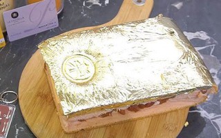 Gần 10 triệu đồng chiếc bánh sinh nhật dát vàng “sang chảnh”