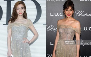 Hai “bà mẹ bỉm sữa” Angela Baby và Chompoo Araya đúng là bất phân thắng bại khi đụng nhau một thiết kế đầm xuyên thấu