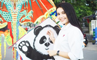 Á hậu Đại dương Diệu Thùy gây bất ngờ trên bản tin thời sự của VTV