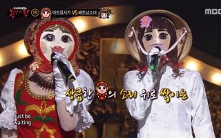 Tò mò danh tính cô gái mặc áo dài Việt Nam trên show hát giấu mặt Hàn Quốc