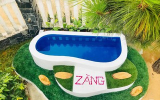 Chỉ với 1 triệu đồng, ông bố trẻ ở Phú Yên tự tay xây bể bơi chỉ trong nháy mắt cho hai con hút hàng trăm nghìn like của cư dân mạng