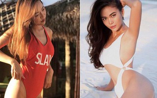 Kén dáng và rất dễ gặp "tai nạn" nhưng áo bơi khoét hông cao vẫn là kiểu áo hot nhất hè này