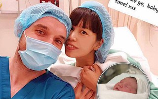 Siêu mẫu Hà Anh hé lộ hình ảnh đầu tiên của "công chúa nhỏ" vừa chào đời nặng 4,4 kg
