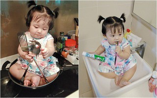 Mẹ đi đâu, con "đu" theo đấy - Bộ ảnh mẹ Việt chia sẻ khiến hàng nghìn mẹ có con nhỏ đồng cảm