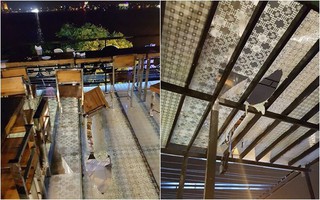 Đội mưa gió đưa người yêu ra quán cafe ngắm hồ Tây lãng mạn, chàng trai suýt vỡ tim khi sàn kính sập dưới chân mình