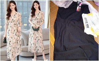 Mua váy thướt tha trên mạng, mẹ bầu nhận được "mớ giẻ rách" khác xa hình minh họa, còn bị chủ shop mắng té tát