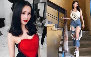 Táo bạo như bà mẹ 2 con Tâm Tít: Một khi đã mặc quần jeans rách là phải cỡ te tua thế này 
