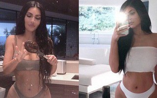 Chị em Kim và Kylie lại rủ nhau "đốt mắt" mọi người với ảnh nội y siêu nóng bỏng