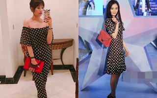 Dương Mịch vừa học 1 khóa bổ túc thời trang từ Hari Won hay sao mà lại chung lối diện đồ "hết hồn" thế này