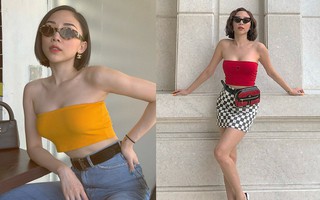 Phải sở hữu thân hình chuẩn từng chi tiết như Tóc Tiên mới có thể diện ngon ơ chiếc áo bé xíu này