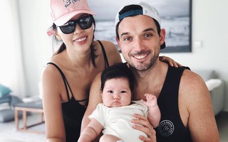 Con gái lai Tây của Hà Anh bụ bẫm, đáng yêu và ngày càng giống ông bố y đúc