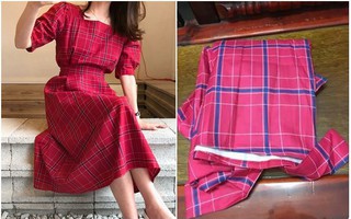 Chi 320k mua váy mùa thu xinh xắn, cô nàng đã nhận đồ khác xa thực tế lại còn bị tưởng là khăn trải bàn