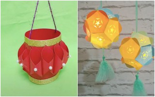 Chỉ cần bỏ ra 5 phút, mẹ chẳng cần tốn tiền mà con vẫn có những chiếc đèn lồng thật xinh đón Trung thu
