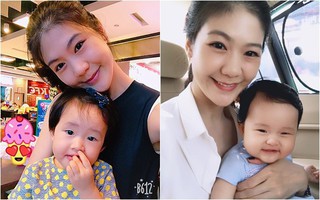 Từ ngày công khai lên chức mẹ, nữ cơ trưởng Huỳnh Lý Đông Phương thường xuyên chia sẻ ảnh bé Pika dễ thương hết nấc 