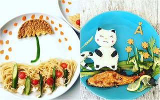 Con kể chuyện gì, mẹ Việt ở Pháp trang trí món ăn tuyệt đẹp theo chủ đề đó