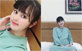 Mẹ nuôi 9X của em bé Lào Cai chuẩn bị lâm bồn, lên bàn đẻ vẫn xinh đẹp khó tin