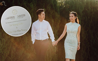 Hé lộ thiệp cưới giản dị của "hoàng tử tình ca" Lê Hiếu 