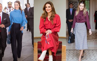 Không giống như Kate Middleton hay Meghan Markle, Hoàng hậu Rania có style mặc đồ công sở cực dễ học theo