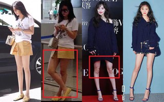 Triệu Vy, Dương Mịch, Angela Baby... bị bóc mẽ đôi chân thiếu nuột nà trong loạt ảnh trước và sau photoshop