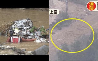 Gia đình 4 người ở Nhật chết thảm trong xe hơi vì siêu bão Hagibis, người dân viết chữ cầu cứu nước và lương thực tại vùng bị cô lập