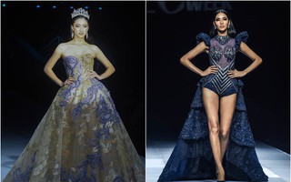 Hoàng Thùy, Lương Thùy Linh diện đầm lộng lẫy kiêu sa mở màn show diễn của "ông trùm hoa hậu Vbiz"