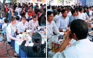 Xôn xao hình ảnh về đám cưới phân bàn “mâm đàn ông, mâm đàn bà” tách biệt rạch ròi khiến dân tình bàn tán