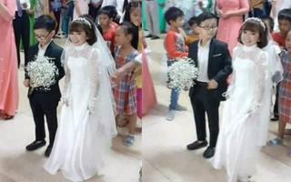 Đám cưới của cặp đôi tí hon từng bị nhầm là “con nít ranh” chính thức tổ chức tại quê nhà, vẻ lạ lẫm của cô dâu mới khiến MXH chú ý