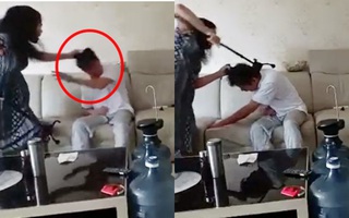 Đoạn clip vợ túm tóc, dùng gậy đánh chồng tới tấp trong khi nạn nhân kêu rên đau đớn gây xôn xao cộng đồng mạng