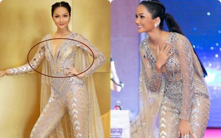 Hoa hậu H'Hen Niê mặc jumpsuit xuyên thấu: Sự chú ý của dân tình lại va ngay vào miếng lót ngực to lù lù