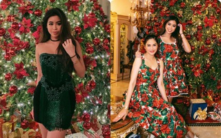 Rich kid Tiên Nguyễn diện đồ đồng điệu cùng mẹ dịp Giáng Sinh, tính sương sương váy của 2 mẹ con cũng gần 100 triệu